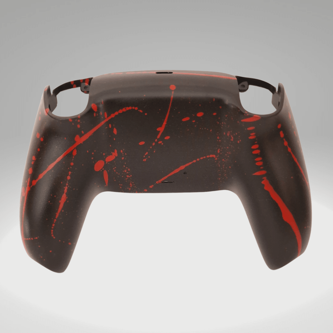 Black Blood Spaltter DualSense Controller Back Plate
