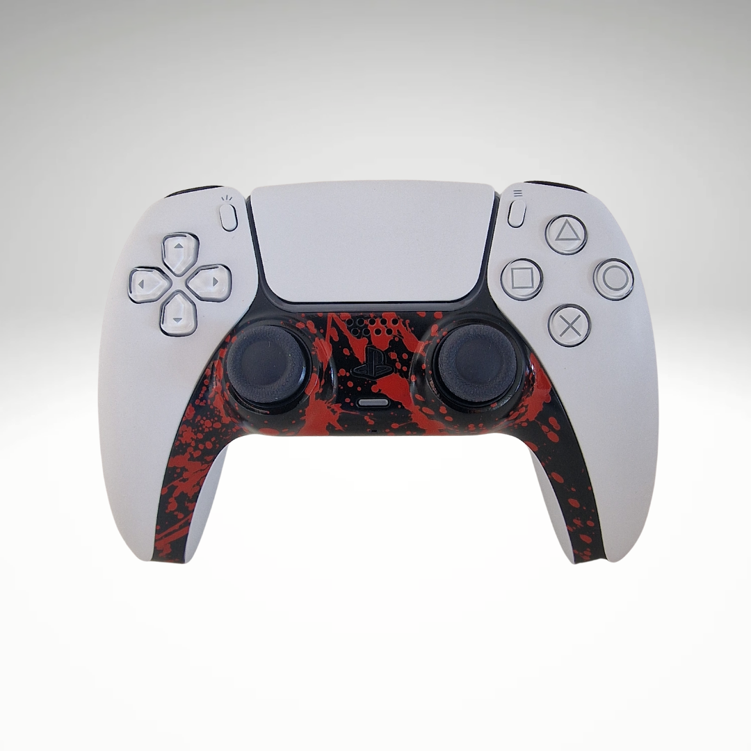 Black Splatter DualSense Controller Trim.