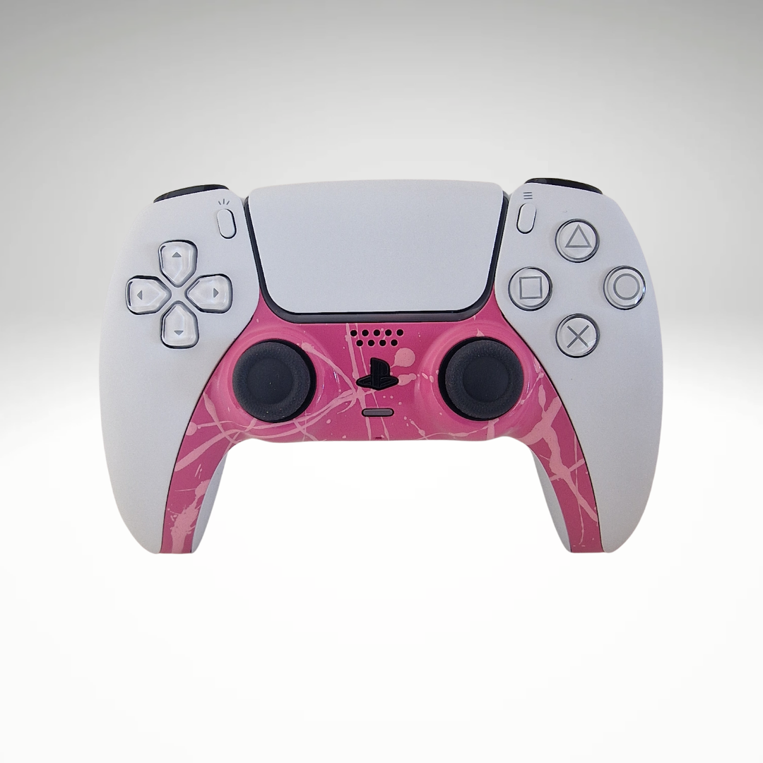 Pink Splatter DualSense Controller Trim.
