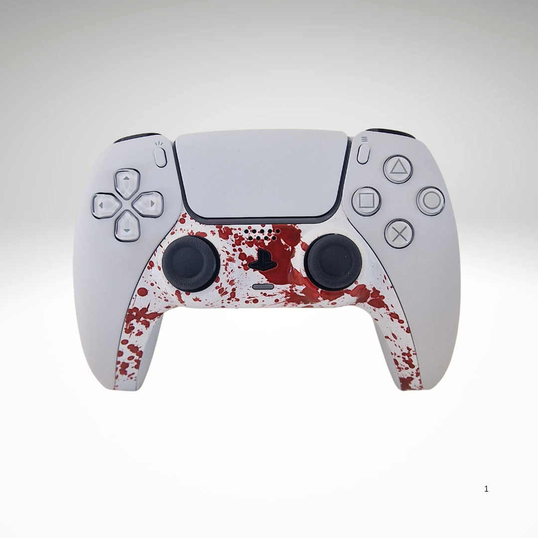 Off White Splatter DualSense Controller Trim.