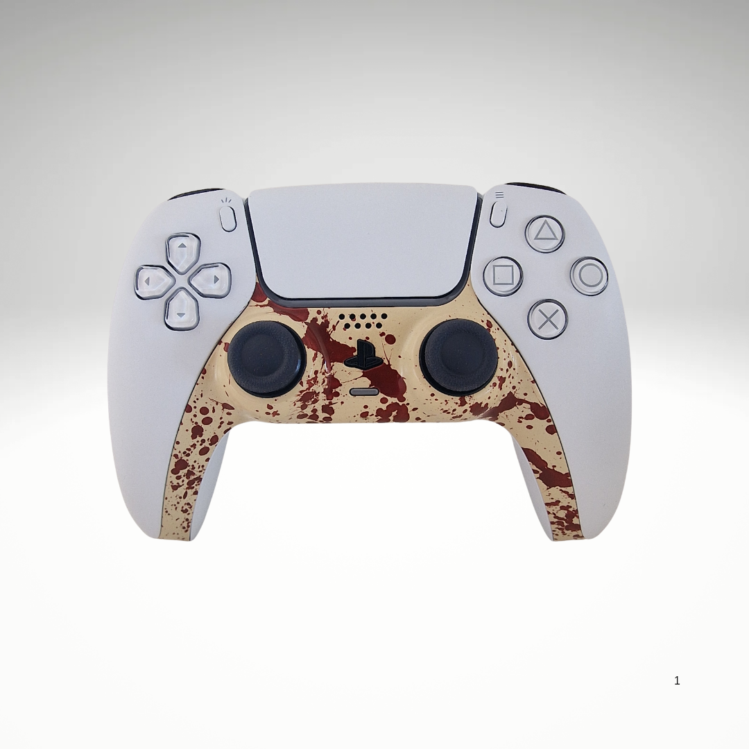 Beige Splatter DualSense Controller Trim.