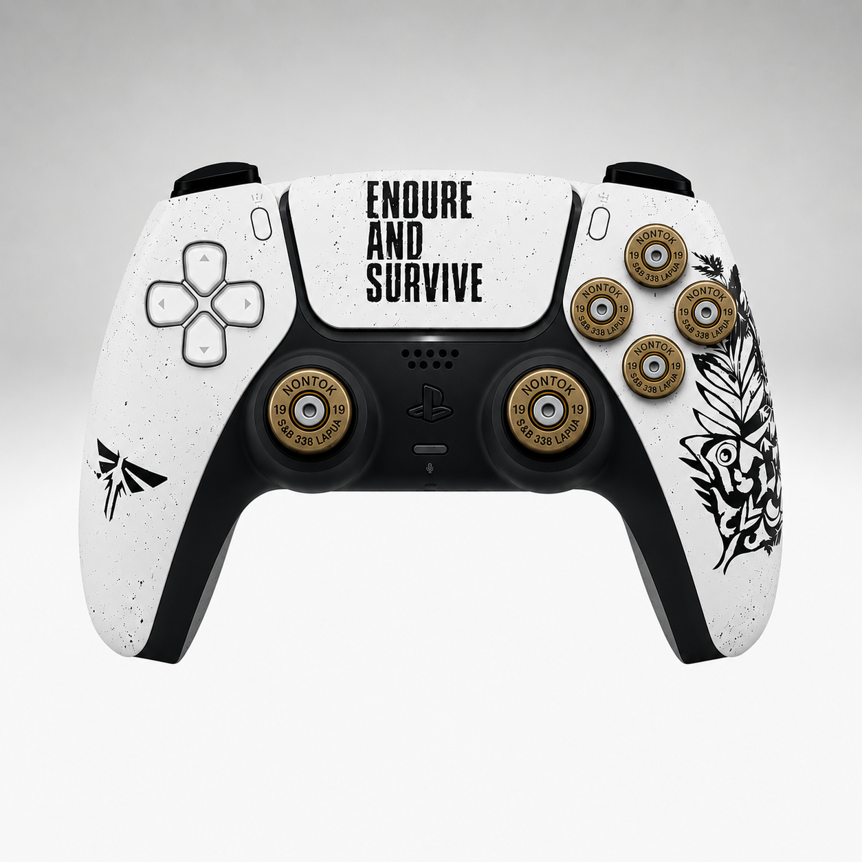 The Last Of Us Inspired Dualsense Controller - Ellie Tattoo White