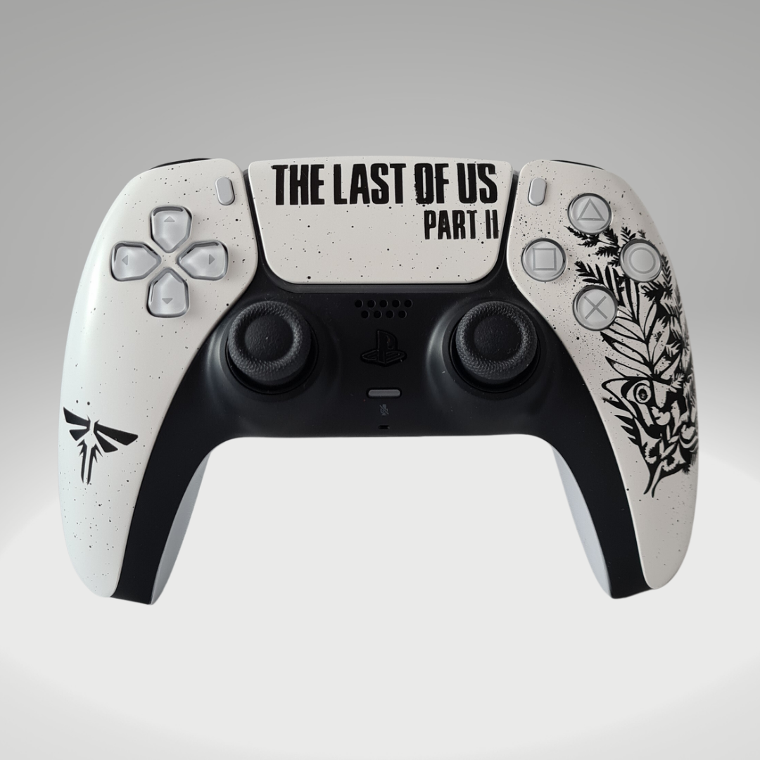 The Last Of Us Inspired Dualsense Controller - Ellie Tattoo White