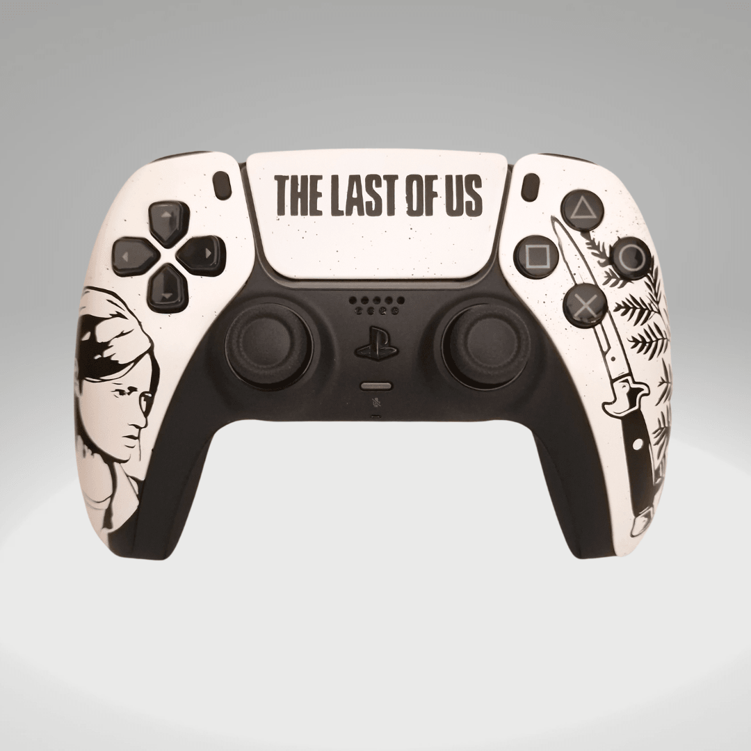 The Last Of Us Ellie Knife Inspired Dualsense Controller - Ellie Tattoo White