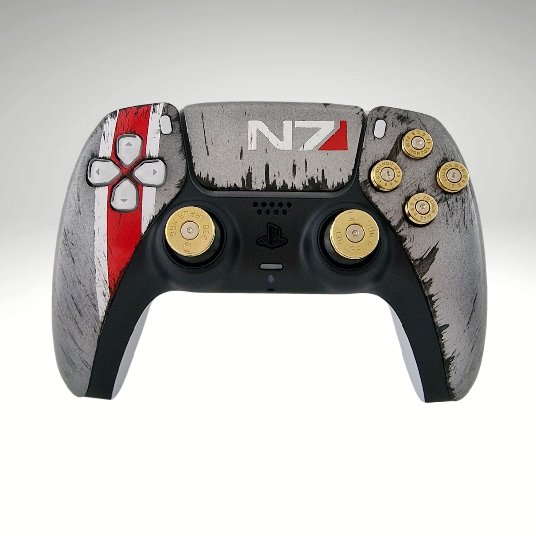 Mass Effect Inspired DualSense Controller – Undead Gaming
