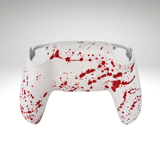 White Blood Spaltter Dualsense Controller Back Plate