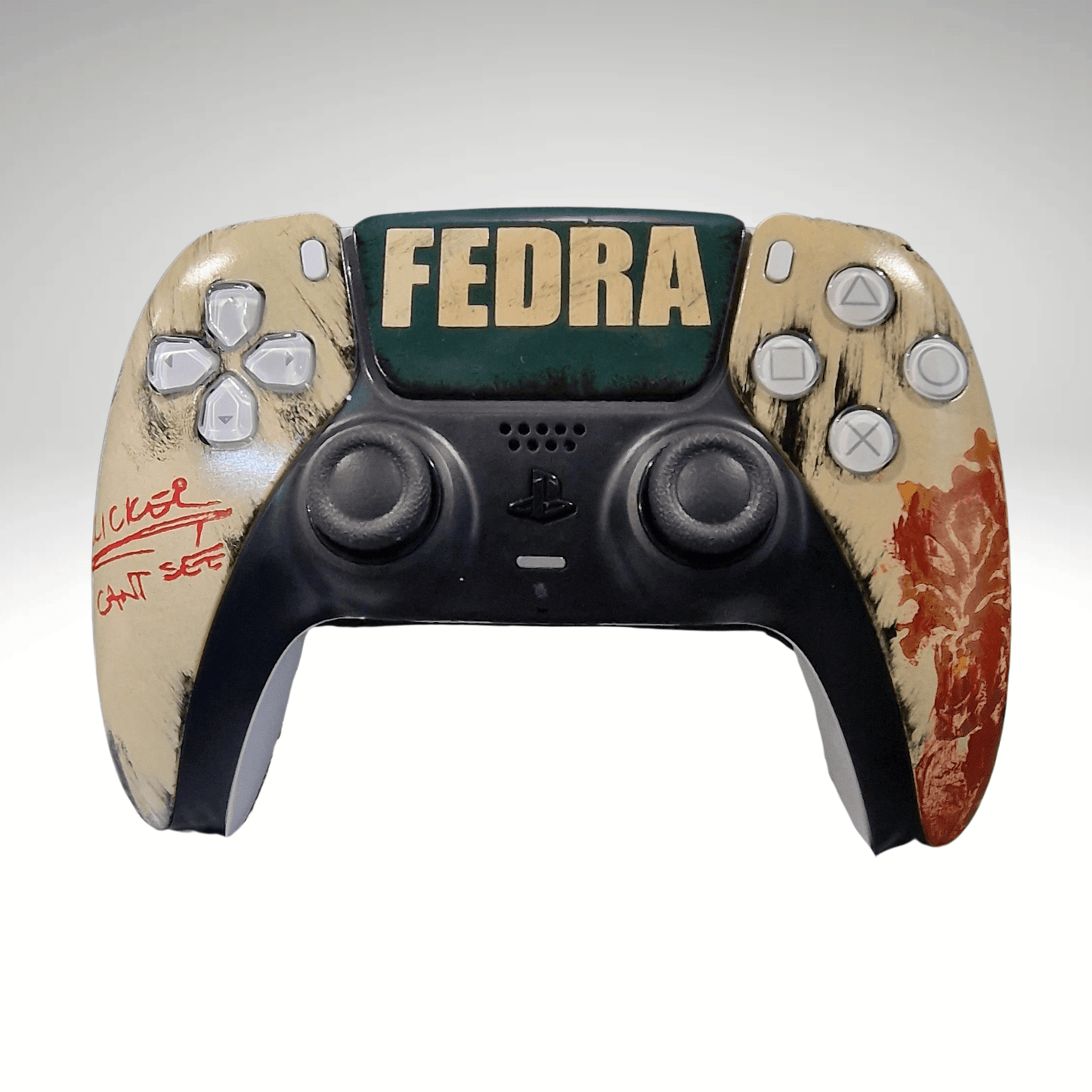 Fedra Inspired DualSense Controller - Ellie Tattoo White