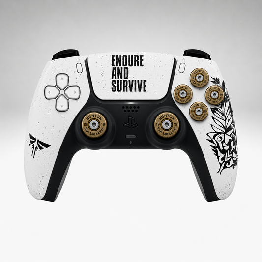 The Last Of Us Inspired Dualsense Controller - Ellie Tattoo White